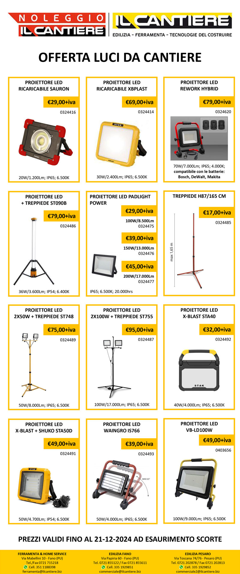 PROMO LUCI DA CANTIERE 04-11-2024